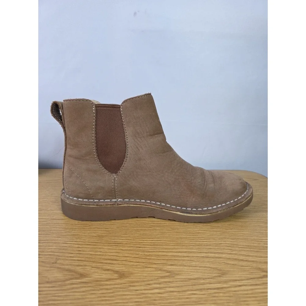 L.L. Bean Stonington Women's 9M Chelsea Ankle Boots‎ Brown Suede Leather Comfort